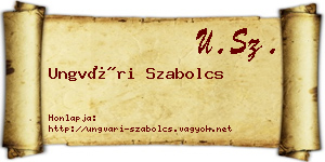 Ungvári Szabolcs névjegykártya