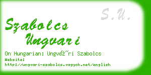 szabolcs ungvari business card